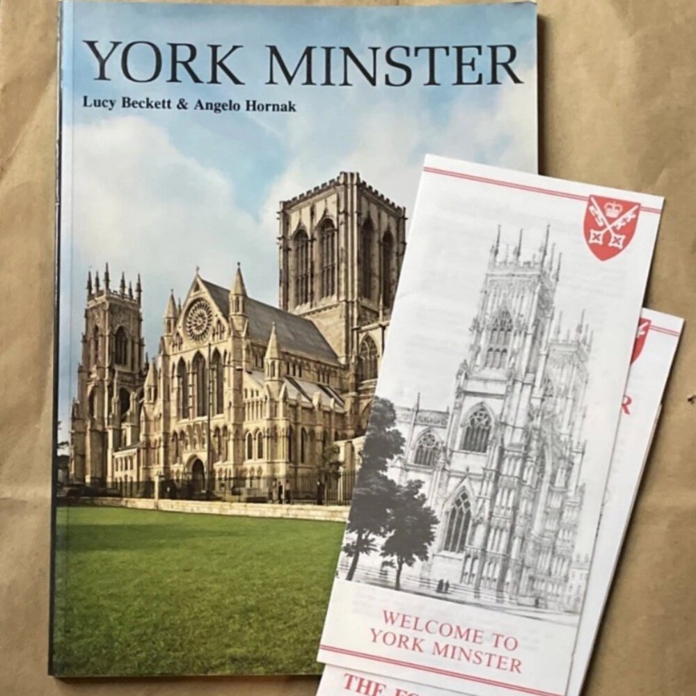 York Minster Gothic Cathedral Photo Book (Softcover, 1981) & 3 Museum Brochures